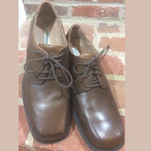 Classic Leather Oxford Square Toe Dress Shoes